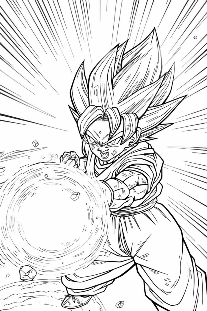 Disegni Goku Da Colorare Per Bambini