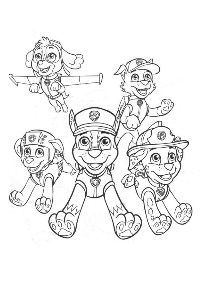 Paw Patrol da Colorare : 50 disegni da stampare (GRATIS)