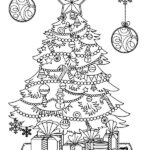 alberi di natale da colorare