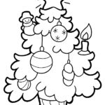 albero di natale da colorare