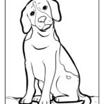 cane da colorare