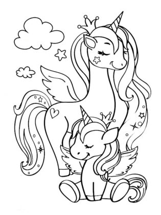 disegno unicorno da colorare