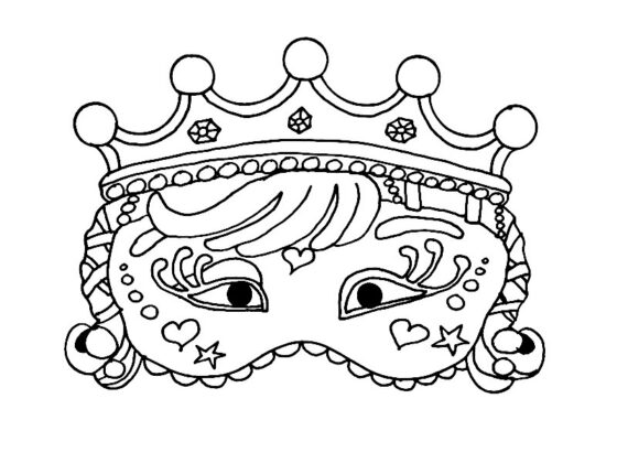 maschera carnevale da colorare