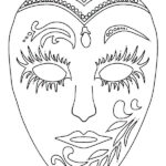 maschera di carnevale da colorare