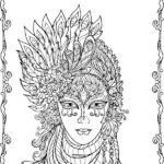 maschera di carnevale da colorare