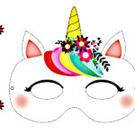 maschera di carnevale da colorare unicorno