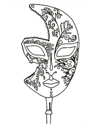 maschere di carnevale da colorare