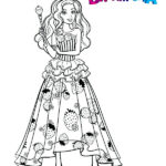 principessa barbie da colorare