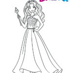 principessa barbie da colorare