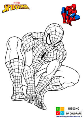 spiderman da colorare