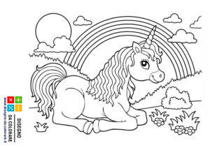  Unicorno da colorare per bambini 