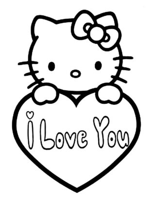 disegni da colorare hello kitty