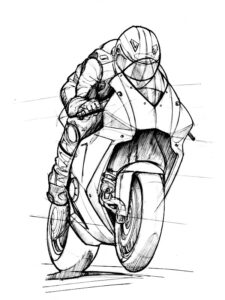 disegni motociclisti