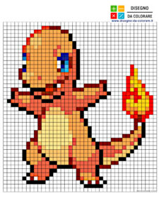 pixel art pokemon charizard