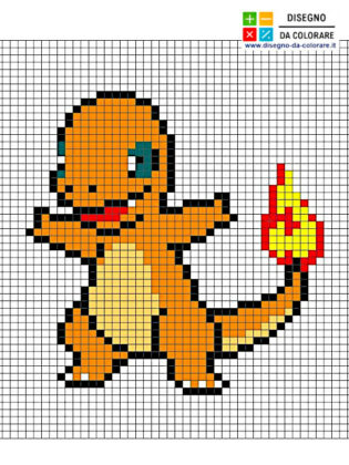 pixel art pokemon charizard