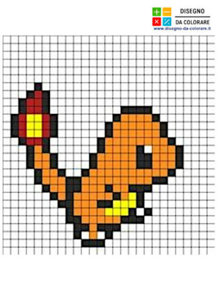 pixel art pokemon charizard