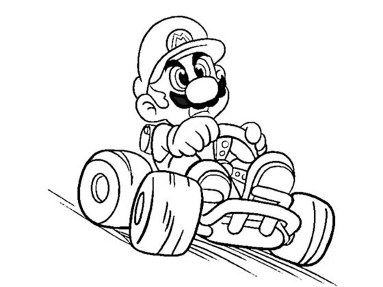 super mario da colorare