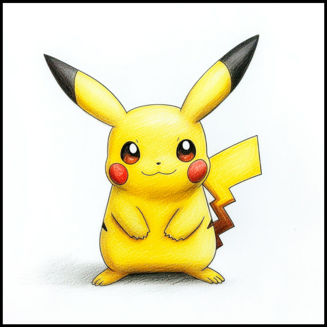 pikachu da colorare