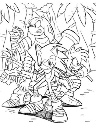 sonic da colorare