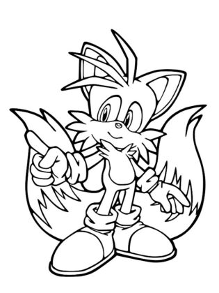 sonic da colorare