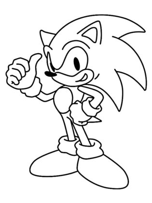 sonic da colorare