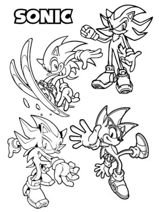 sonic da colorare e stampare