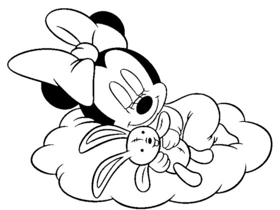 baby minnie da colorare