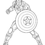 capitan america da colorare