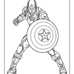 capitan america da colorare