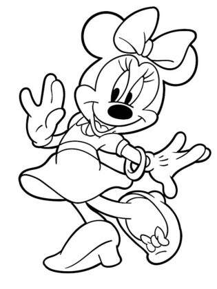 disegni minnie da colorare
