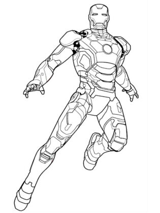 immagini iron man da colorare