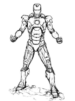 immagini iron man da colorare