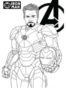 immagini iron man da colorare