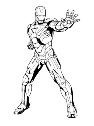 iron man da colorare