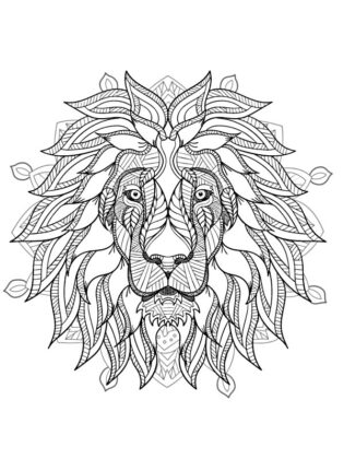 mandala animale da colorare