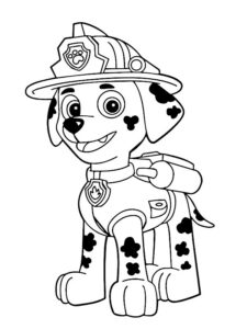 marshall paw patrol da colorare