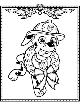 marshall paw patrol da colorare