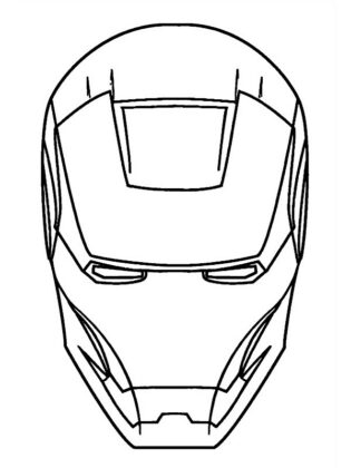maschera iron man da colorare
