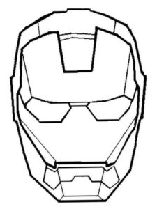 maschera iron man da colorare