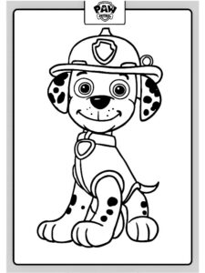 paw patrol da colorare marshall