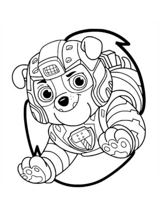 paw patrol da colorare rubble