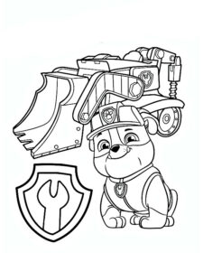 paw patrol da colorare rubble