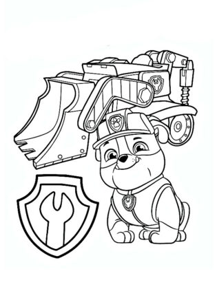 paw patrol da colorare rubble