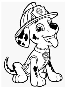 paw patrol marshall da colorare