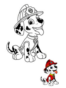 paw patrol marshall da colorare