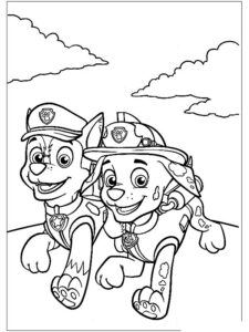 paw patrol marshall da colorare