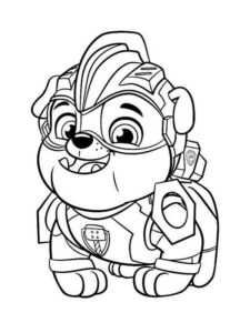 paw patrol rubble da colorare