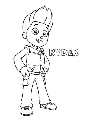 ryder paw patrol da colorare