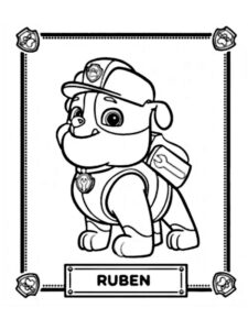 rubble paw patrol da colorare