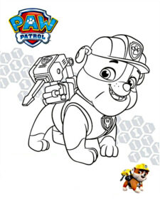 rubble paw patrol da colorare